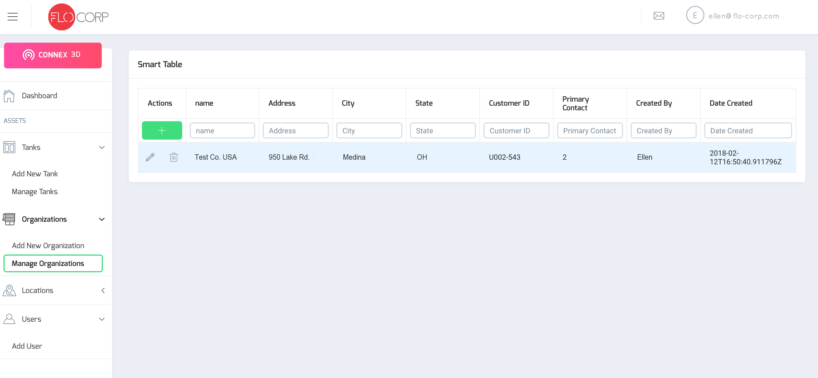 CONNEX 3D Manage Portal